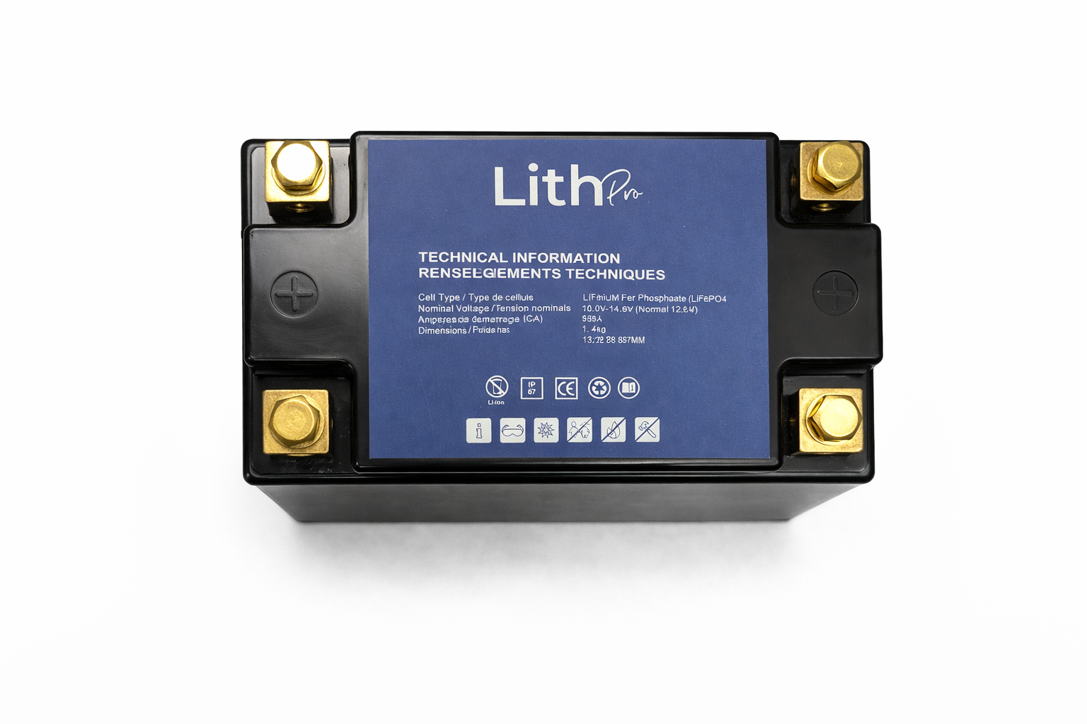 YTX12-BS Lithium (LFP555-8) - Battery World Vancouver 