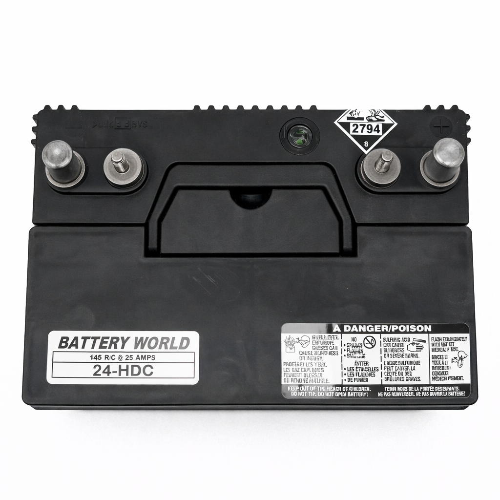 Group 24- 12 Volt Deep Cycle Battery Maintenance Free - Battery World Vancouver 