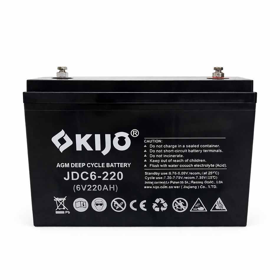 6 Volts-220Ah Deep cycle AGM Battery - Battery World Vancouver 