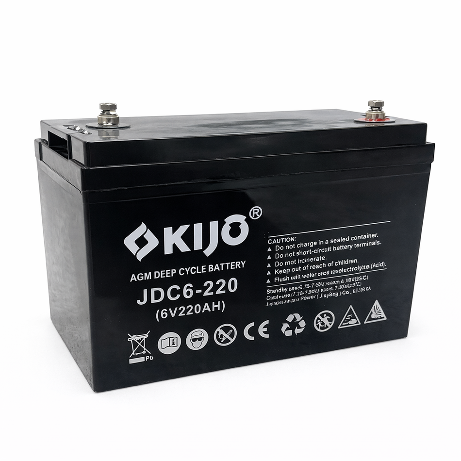 6 Volts-220Ah Deep cycle AGM Battery - Battery World Vancouver 